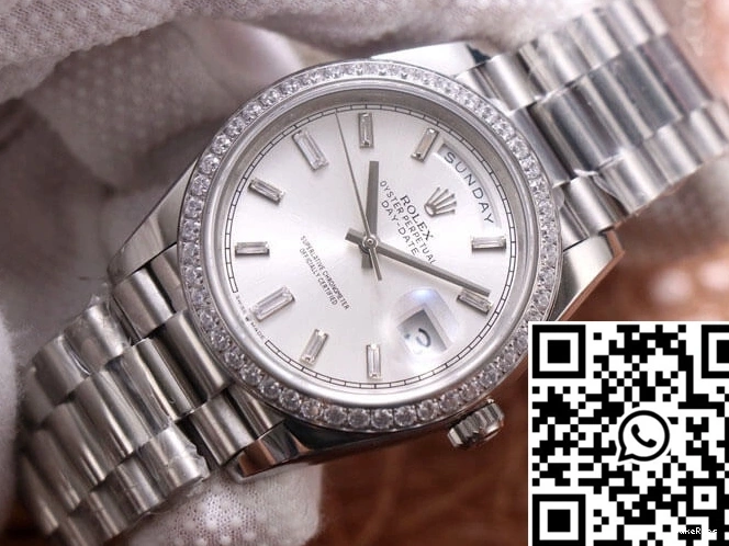 Day-Date M228349RBR-0001 Factory EW Rolex Dial Diamond Silver 0328